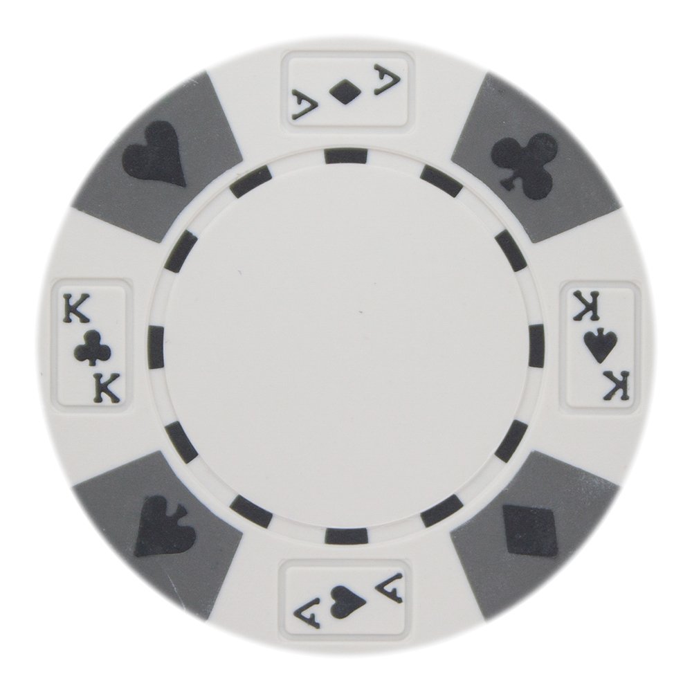 Brybelly 50 White Ace King Suited Clay Composite 14 Gram Poker Chips