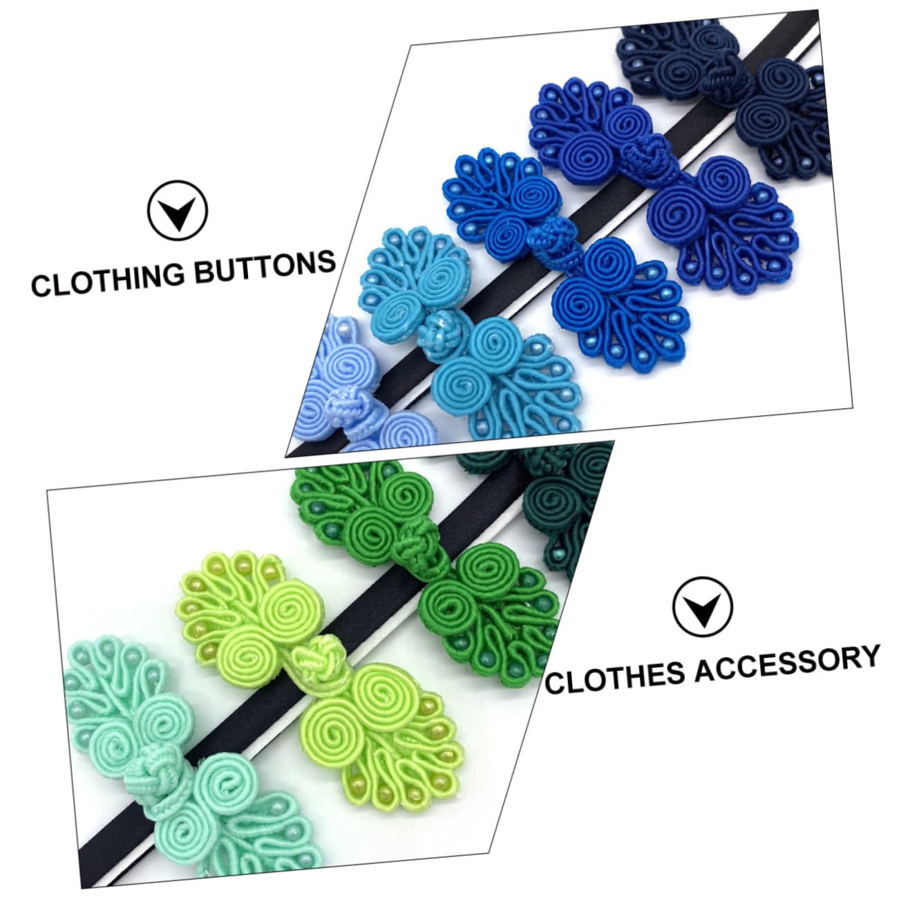 Uonlytech 2 Sätze Chinesische Knotenköpfe Handgefertigte Knöpfe Für Cheongsam Und Diy Nähprojekte Vintage Verschlüsse Für Kleidung Und Heimdeko 50 Stück * 2