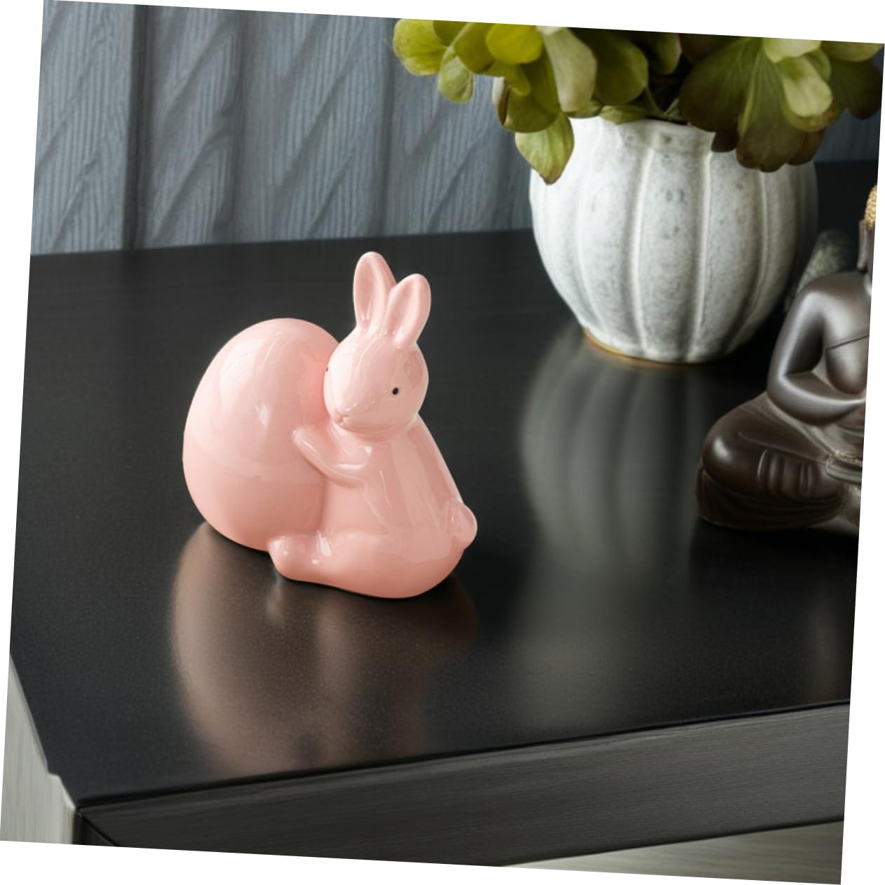 Alipis Simpatiche Statuette Di Coniglietti in Ceramica Ornamenti Pasquali Per La Decorazione Di Casa E Ufficio Idea