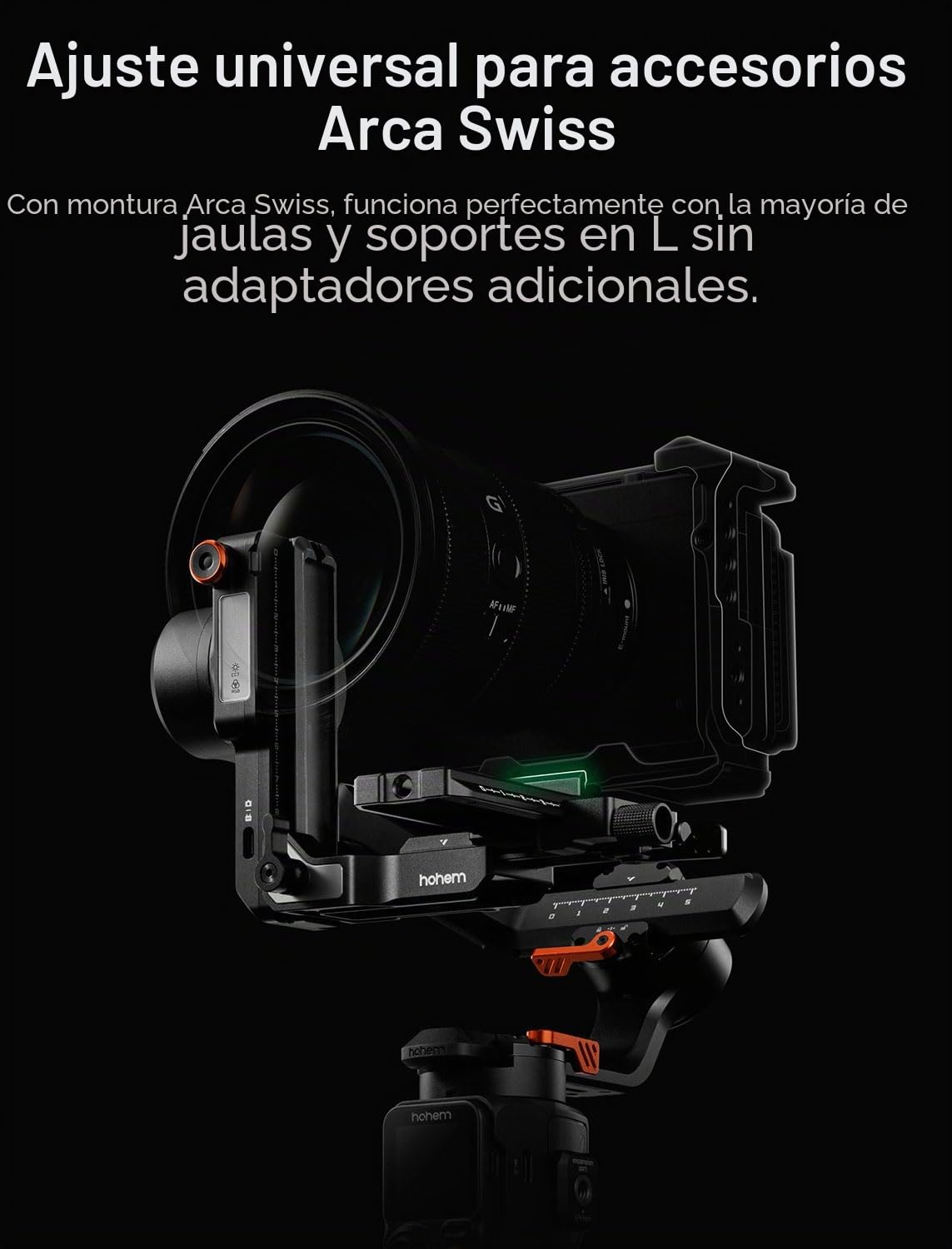Hohem iSteady MT3 Pro - Estabilizador de cámara 4 en 1 con rastreador de IA, controles de pantalla táctil desmontables, luz de relleno, cardán de 3 ejes para cámaras de acción y teléfonos inteligentes