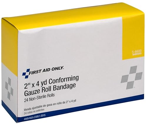 Miniatura 3 de First Aid Only 5-6600 Vendaje de gasa elástica, 4 yardas de longitud estirada x 2 pulgadas de ancho (caja de 24)
