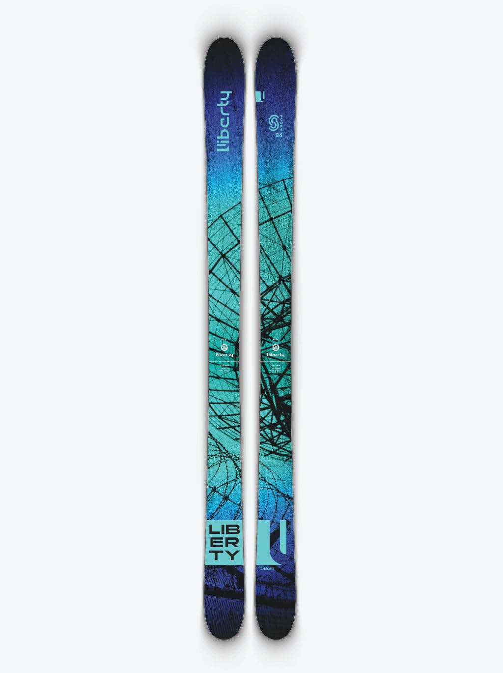 Liberty Scope 84 All-Mountain Skis - High Performance Alpine Downhill Snow Skis - Durable Lightweight, 128cm