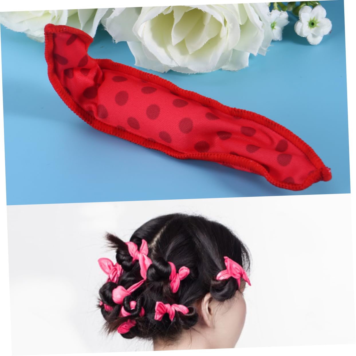 FRCOLOR 60 Piezas herramienta de rodillo de pelo hair curler curling iron madres e hijas cabellos ondulados rizador rulos de esponja orejas de conejo Accesorios para el cabello