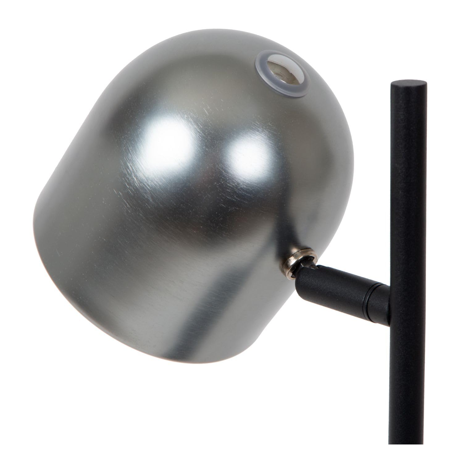 Licht-Erlebnisse LED Akku Tischleuchte Grau Schwarz Schreibtisch Wohnzimmer Büro 3000 K IP44 dimmbar Touchsensor H:46 cm Innen Außen Tischlampe Schlafzimmer