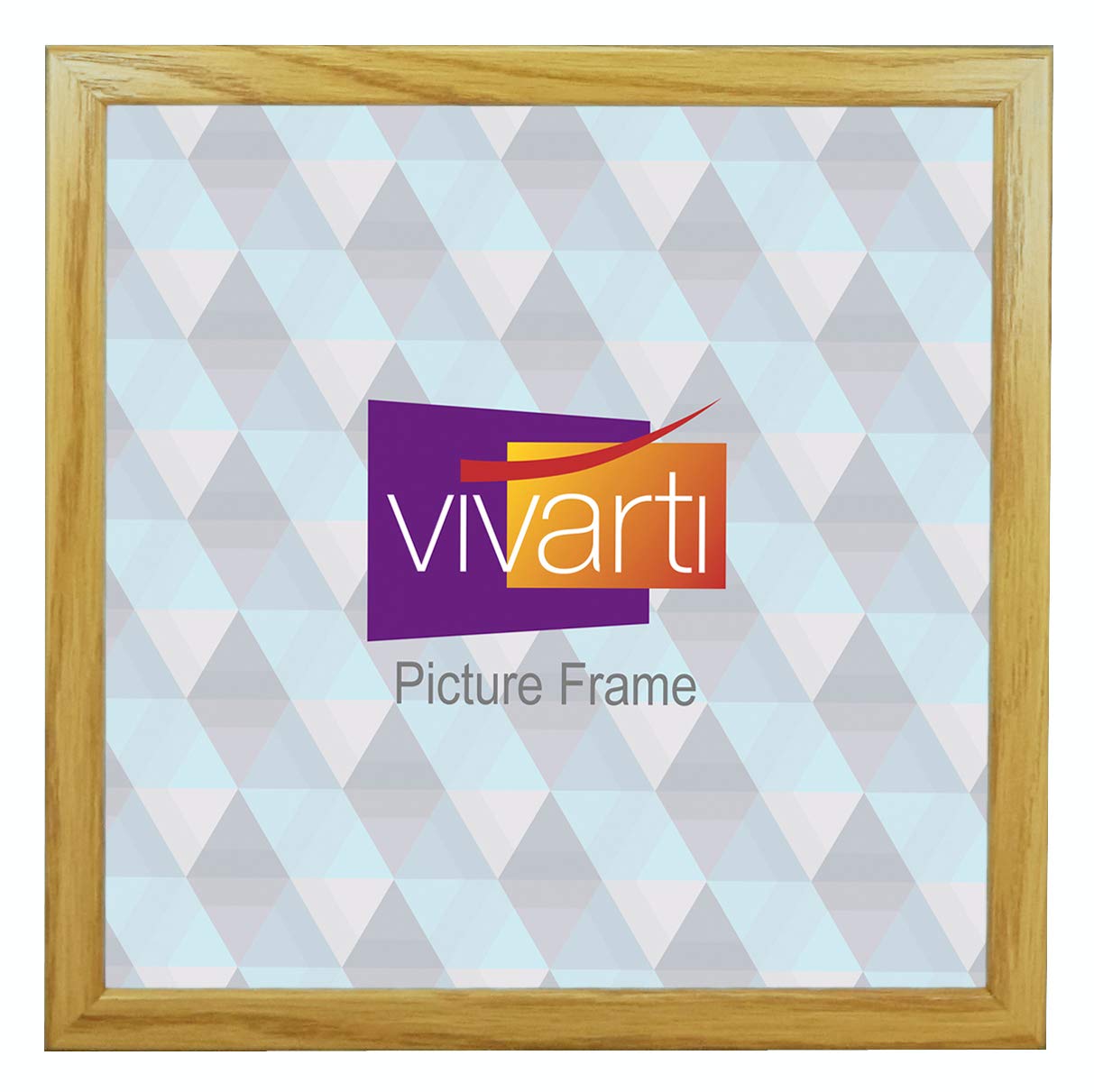 Vivarti Brown Thin Oak Finish Picture Frame, 40 X 40 Cm - 40 X 40Cm Frame - Photo Frame - 40X40 Frame Oak With Clear Styrene Sheet & Wall Mounted Hook – 40 X 40 Cm