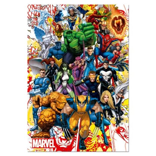 Educa - Puzzle de 500 Piezas para Adultos | Héroes Marvel. Incluye Pegamento Fix Puzzle. A Partir de 11 años (15560)