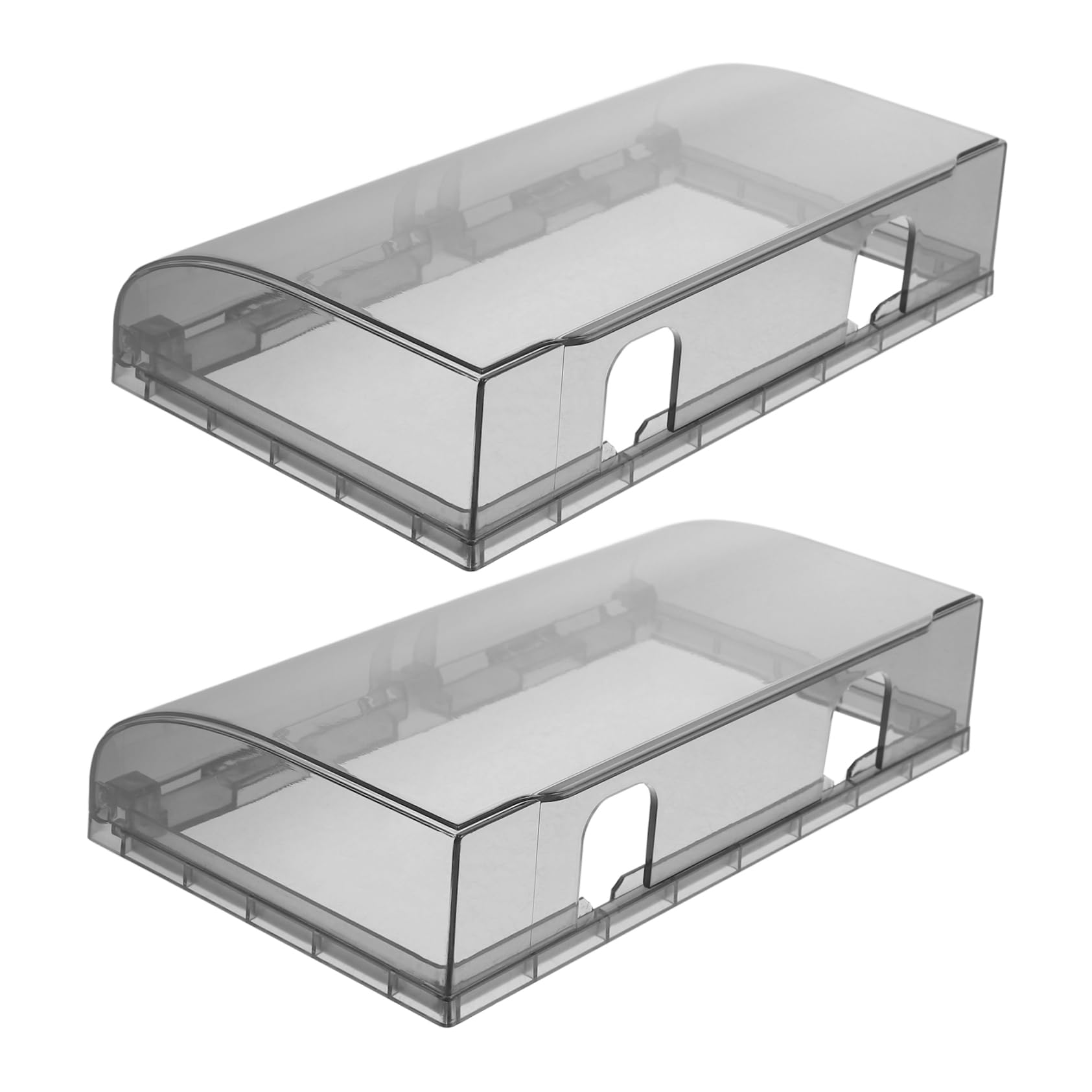 LIFKICH 2pcs Switch Socket Ecopowerplate Light Switch Cover Guard Proofing Outlet Covers Outlets Double Electric Outlet Covers Wall Door Black Outlet Covers Socket Protector Acrylic