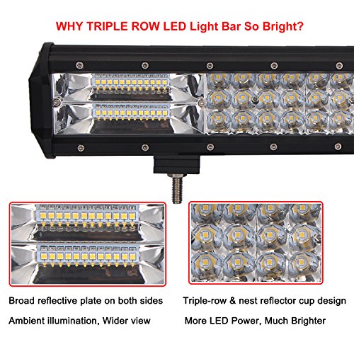 Northpole 12 Inch 180W Led Light Bar Triple Row Combo Beam Led Light Bar Jeep Off-Road Lights Driving Fog Lights For Off Road, Truck, Car, Atv, Suv, Jeeps #TOP1
