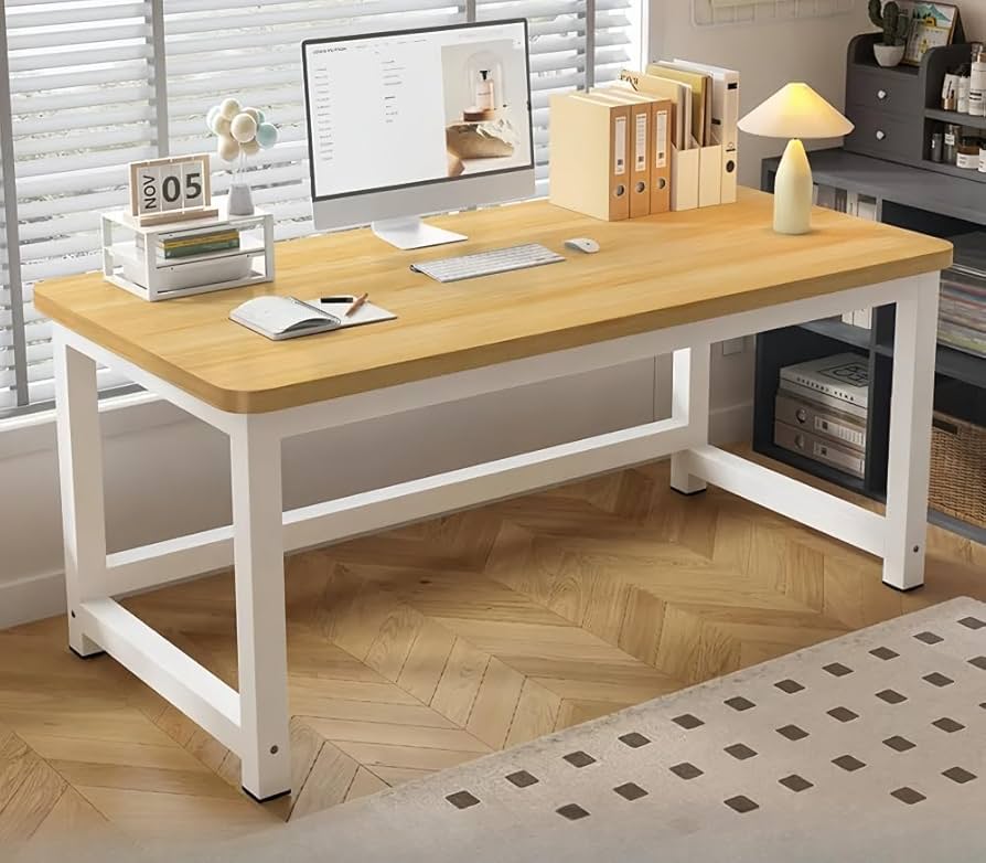 Amazon | KOVOLカウンターテーブル パソコンデスク 天然木