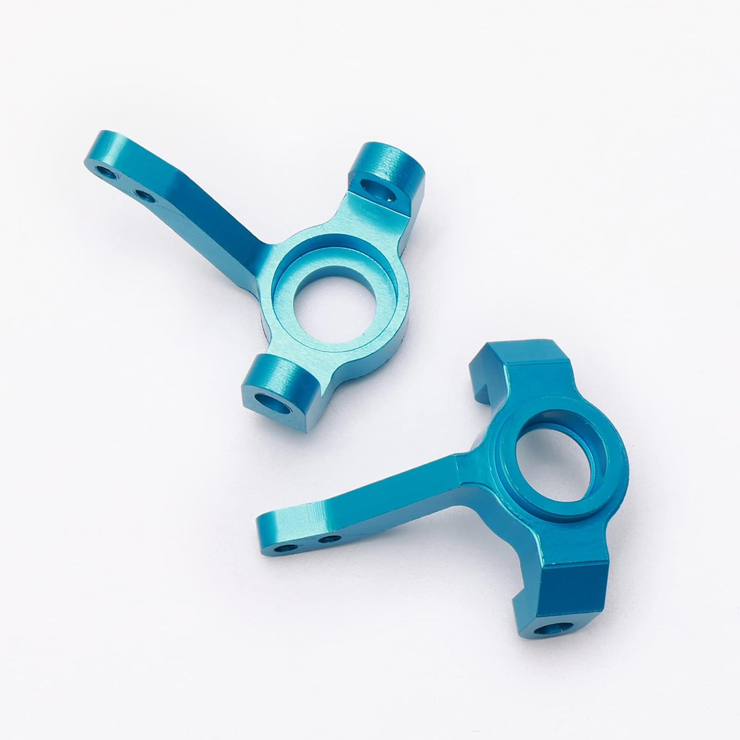 2pcs Steering Knuckle 1/10 RC Car Aluminum Alloy Blue Front Knuckle for AXIAL SCX10 Arm Upright Steering SCX10 Metal, RC Car Upgrade Parts