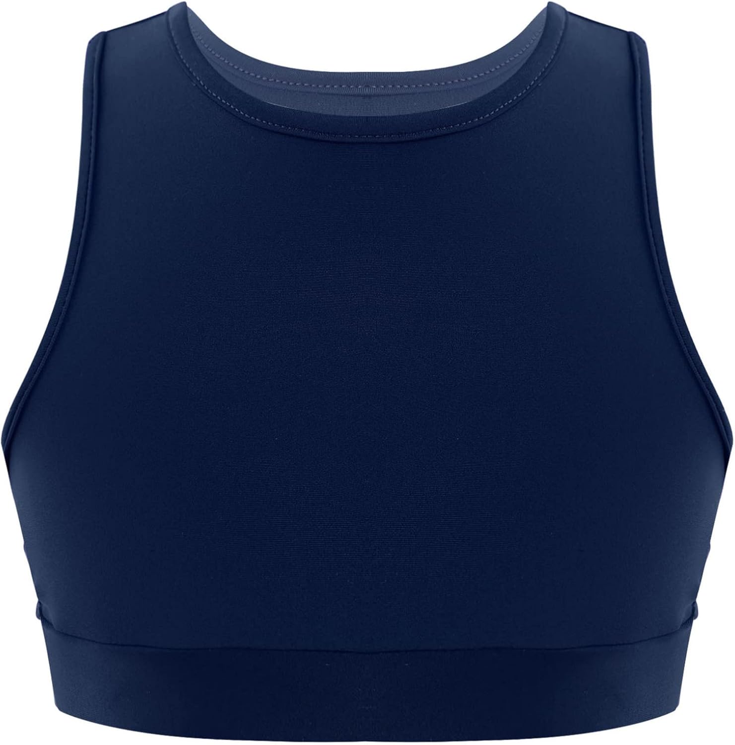 Freebily Kids Girls Athletic Crop Top Sleeveless Crisscross Back Tank Tops Exercise Sport Gym Activewear Top