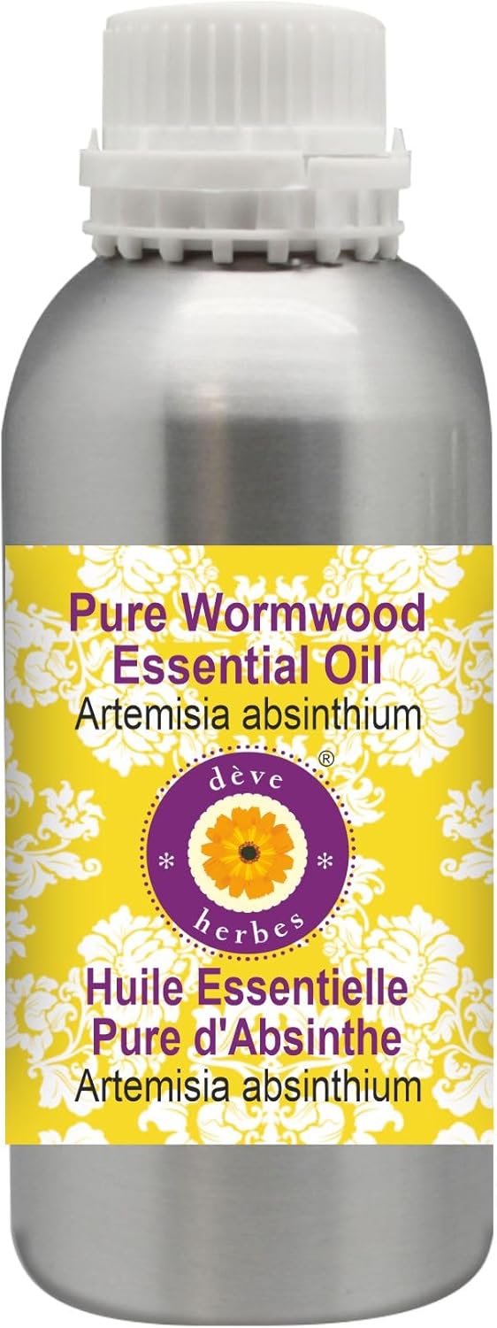 Deve Herbes Pure Wormwood Essential Oil (Artemisia Absinthium) Steam Distilled 300ml (10 oz)