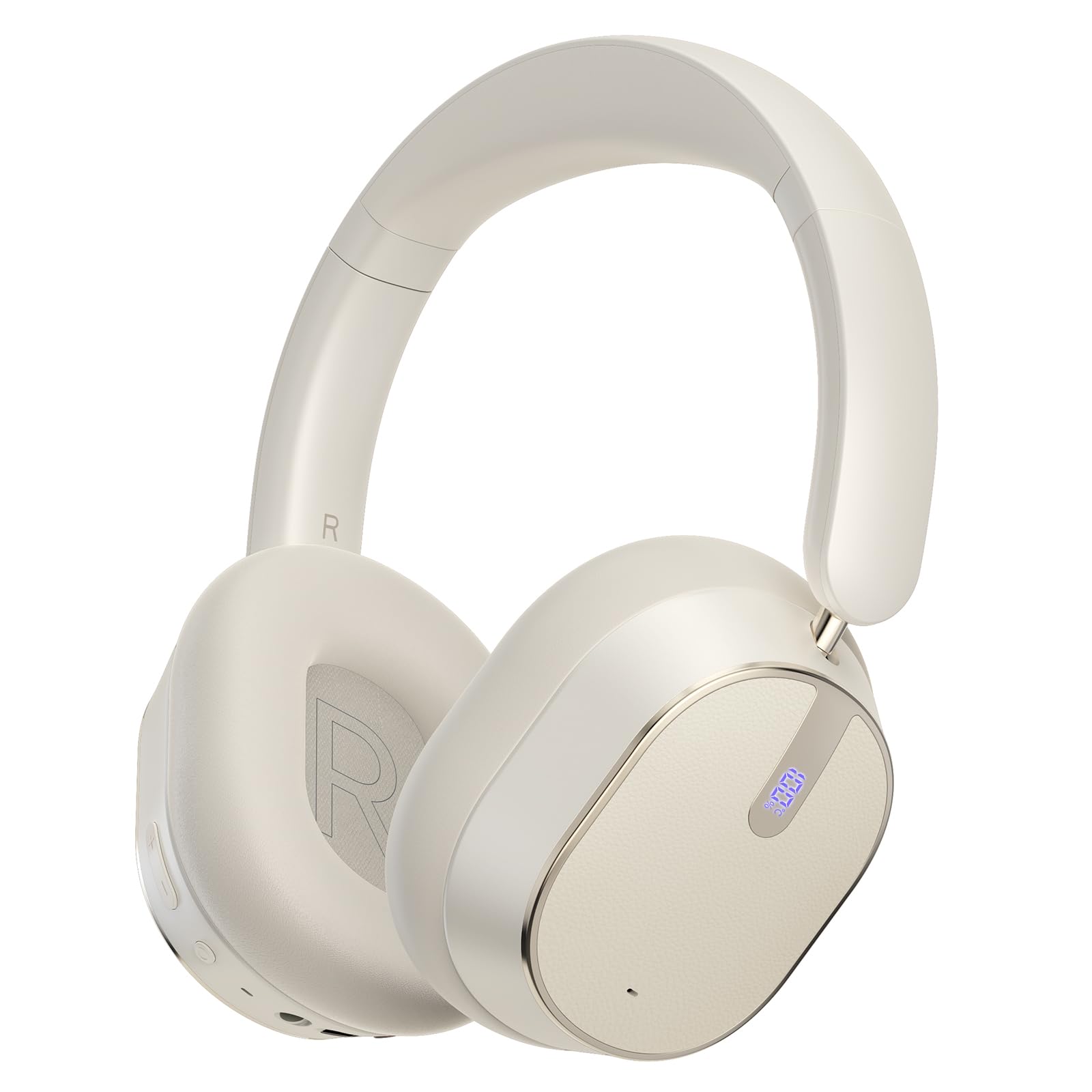 Hybrid Active Noise Cancelling Bluetooth Headphones Wireless Headphones Misty white