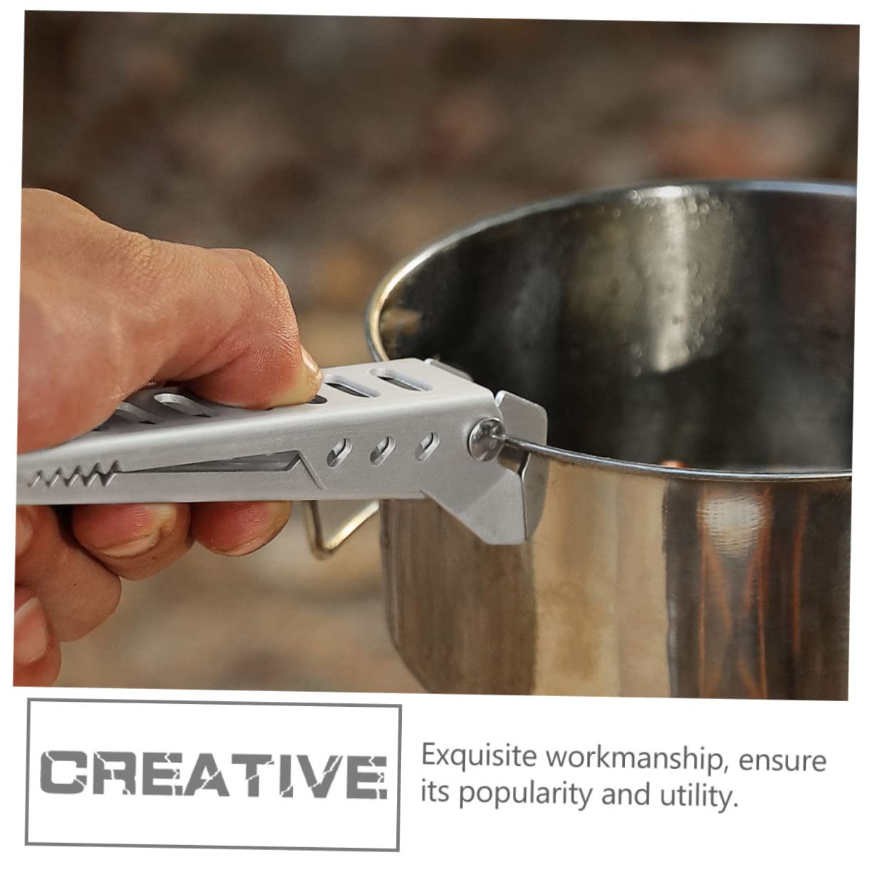 Ciieeo Cookware Clamp Pot Clip Slip Clip for Camping Kitchen Gadget Outdoor Pot Gripper