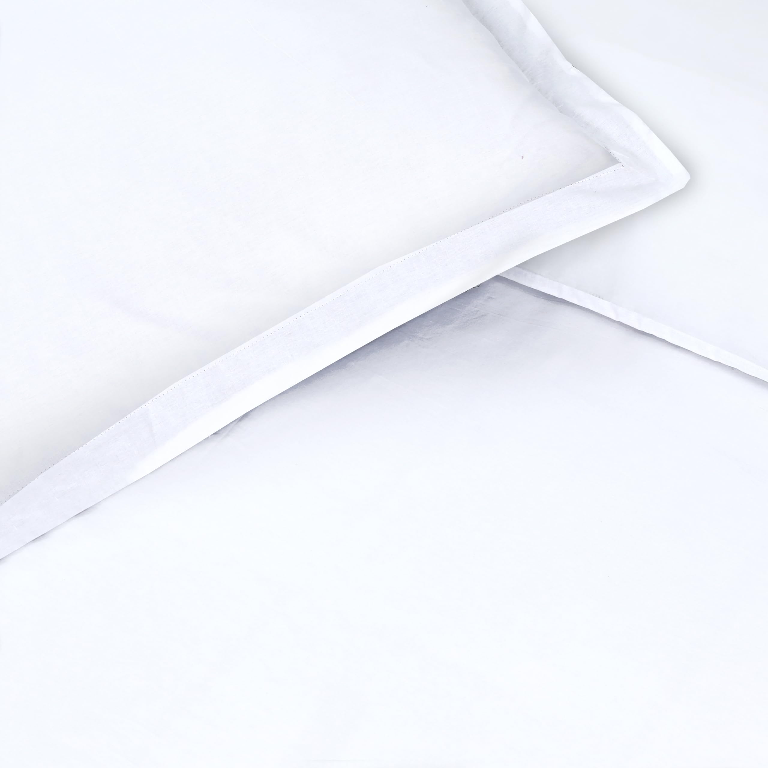 Vision - Komplet pościeli, jednokolorowy, biały, komplet pościeli 260 x 240 cm, z 2 poszewkami na poduszki, na łóżko typu king-size i łóżko podwójne – 100% bawełna