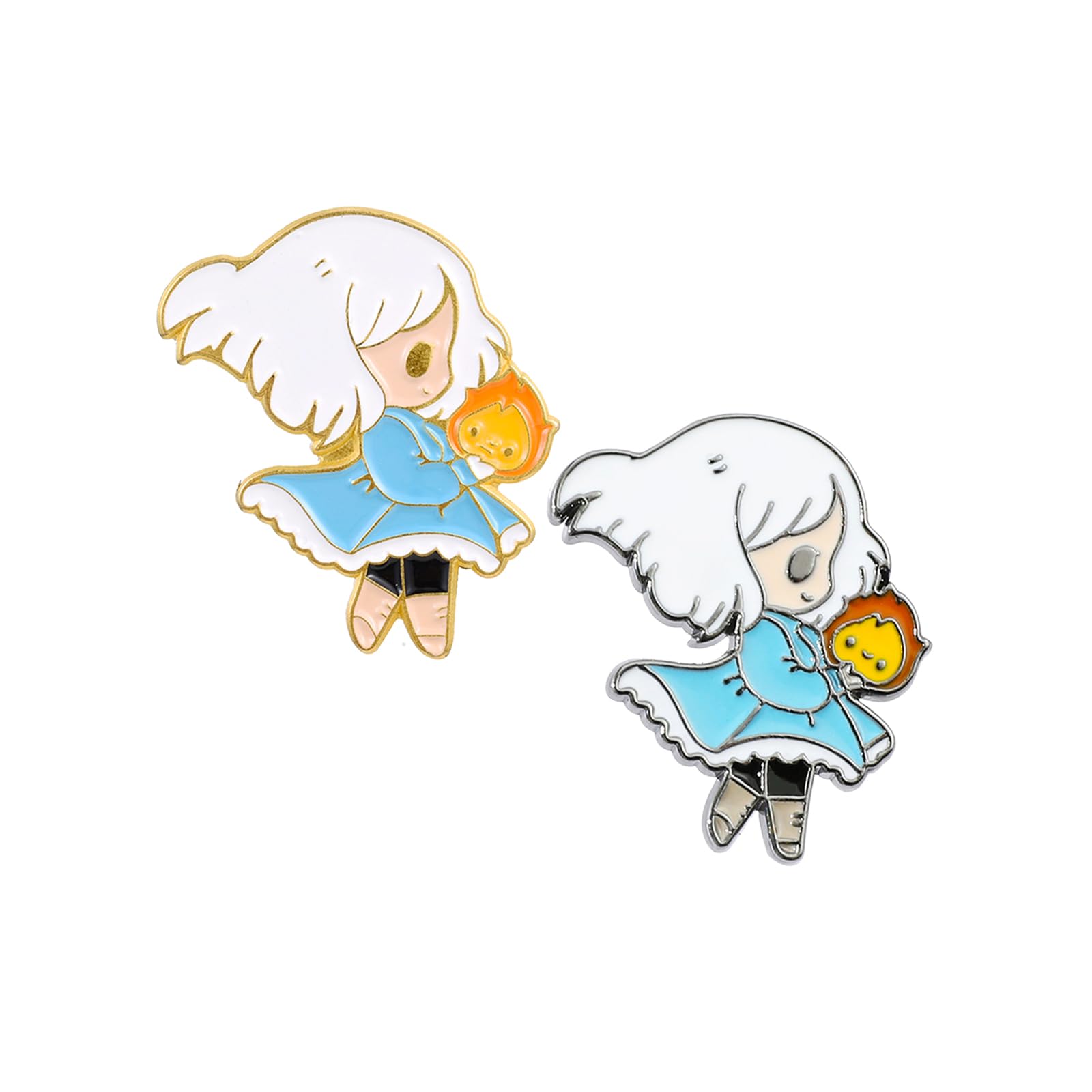 Cute Enamel Pins Cartoon Lapel Pin Brooch Badge for Backpack Jackets Funny Tiger Pins for Gift DIY Accessory Clothing Bookbags Hat Decoration,anime girl pin-2