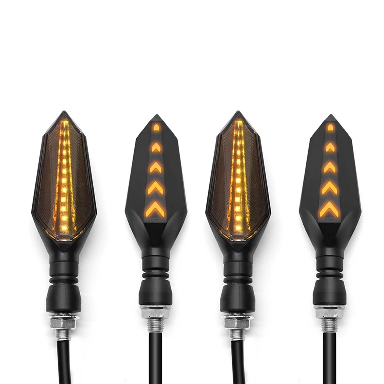 Lampeggiatore per moto per indicatori di direzione per LED per KAWASAKI(2pairs Yellow-Yellow)