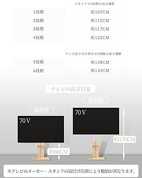Amazon.co.jp: テレビスタンド 震度7クリア 自立タイプ 「配線