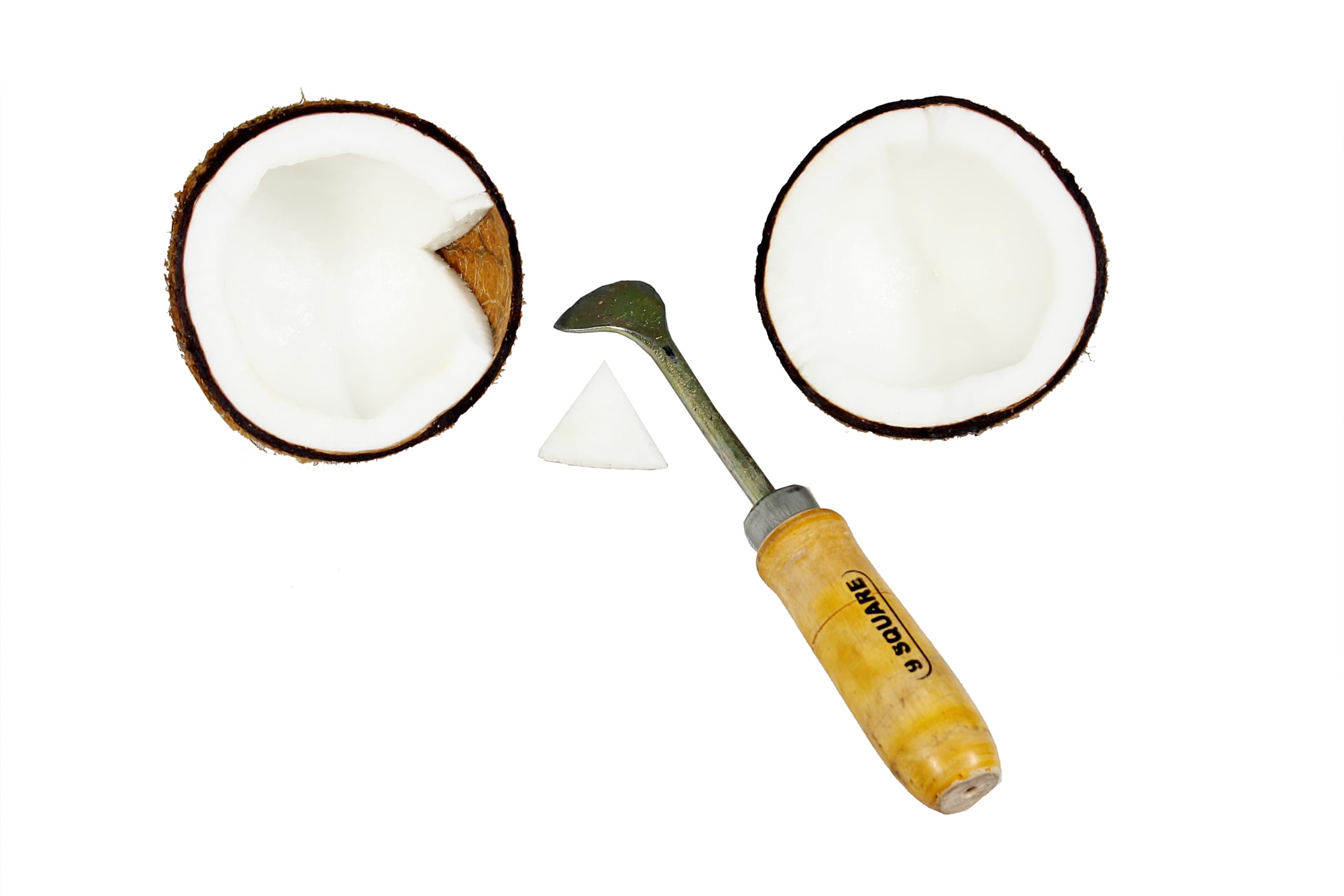 9 SQUARE Coconut Slicer | Cutter | Peeler | Chopper with Wooden Handle (B0D25THP3Q) Amazon Price History, Amazon Price Tracker