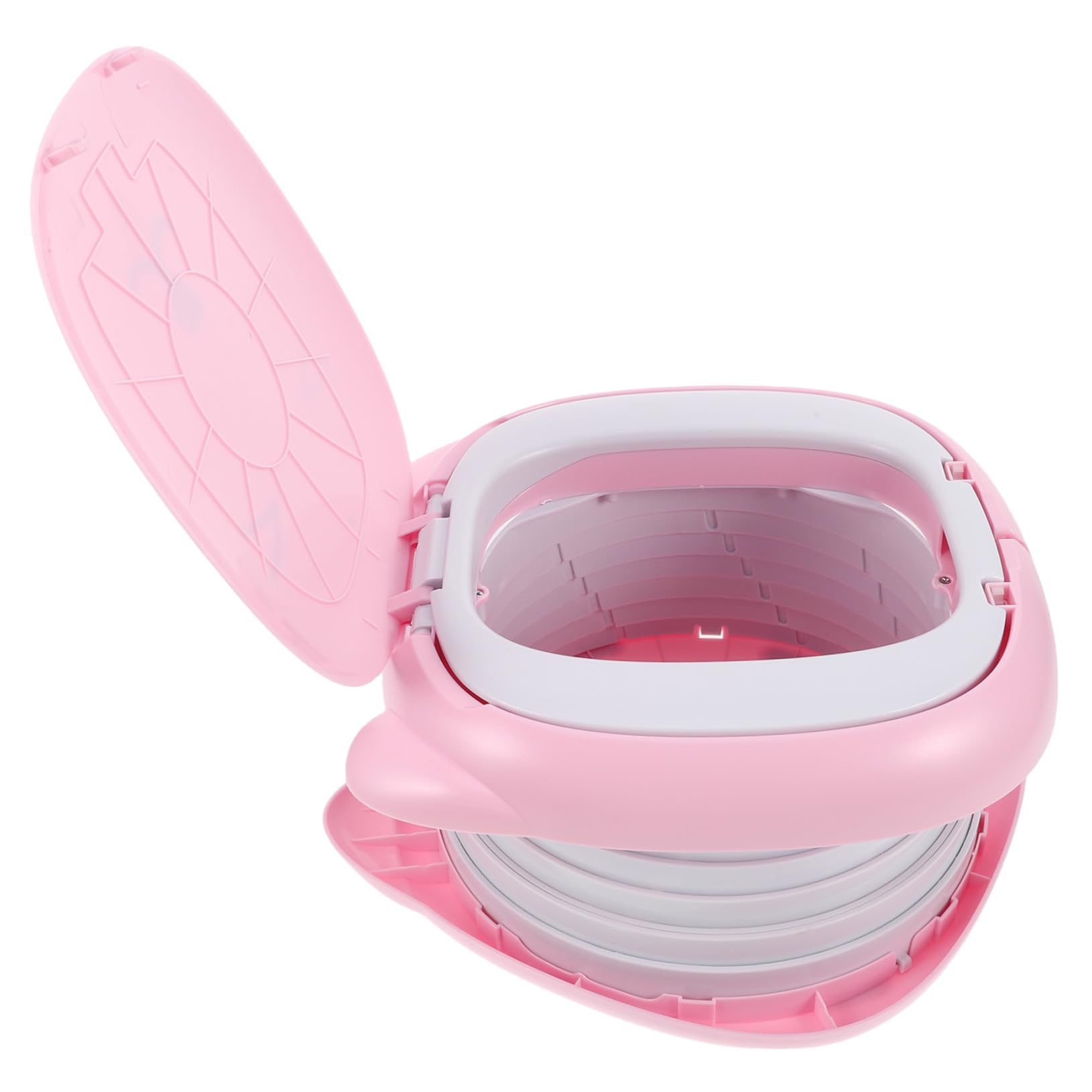 Asiento De Baño Plegable Para Niño Niña Mango Inodoro Portátil Para Viajes y Entrenamiento Para Camping y Paseos Coche