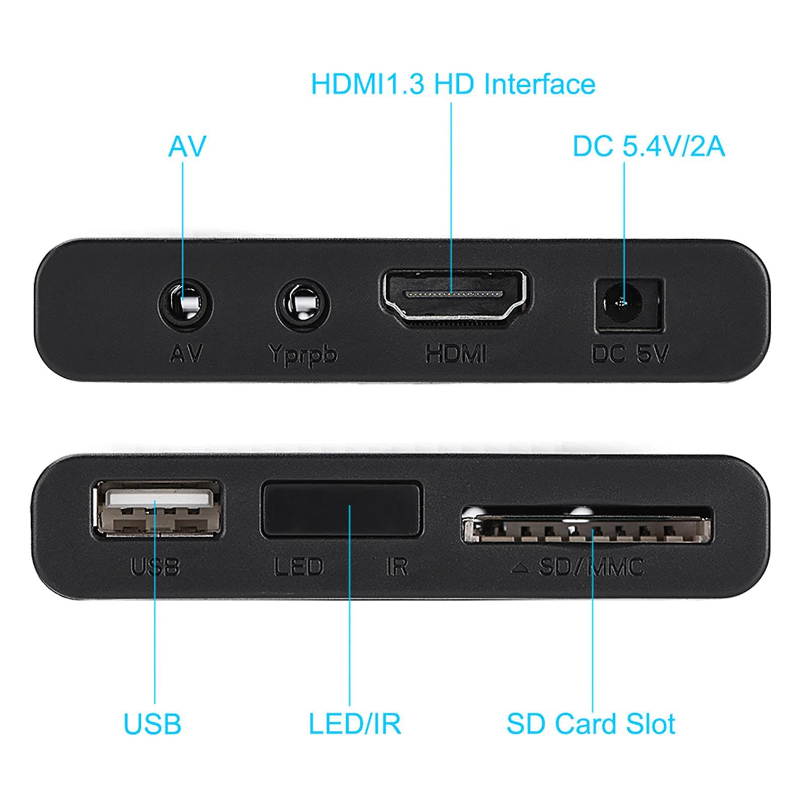 Full HD Mini Box, Odtwarzacz multimedialny 1080P, Odtwarzacz multimedialny Box, Obsługa USB, MMC, RMVB, MP3, AVI, MKV