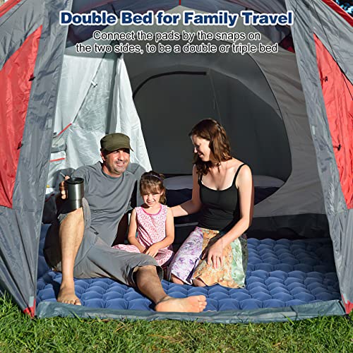Fostoy Sleeping Pad For Camping, Self Inflating Sleeping Pad With 8 R-Value, Double Side Comfort Plus Camping Mat For 4-Season, Compact & Lightweight Camping Sleeping Mat With Pillow Built-In Pump #TOP3