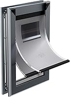 MAVRICFLEX Heavy Duty Large Dog Door Up to 100 lbs - Double Sliding Locks, Energy Efficient Magnetic Flaps, Easy Install on Doors, Dark Gray