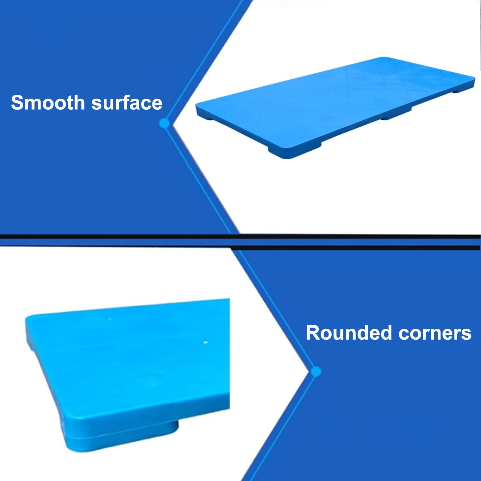 Palé de plástico para almacenamiento, impermeable, ligero, resistente al desgaste, fácil de apilar, rejilla para bastidores de sótano, supermercado al aire libre, almacén