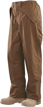 Tru-Spec H2O Proof ECWCS Nylon Rain Pants for Men, Waterproof Hiking Pants | Waterproof Rain Gear, Breathable 3-Layer Shell, Zip Ankles Over Boots, Windproof, Reinforced Wear Zones, Pass-Through Pockets
