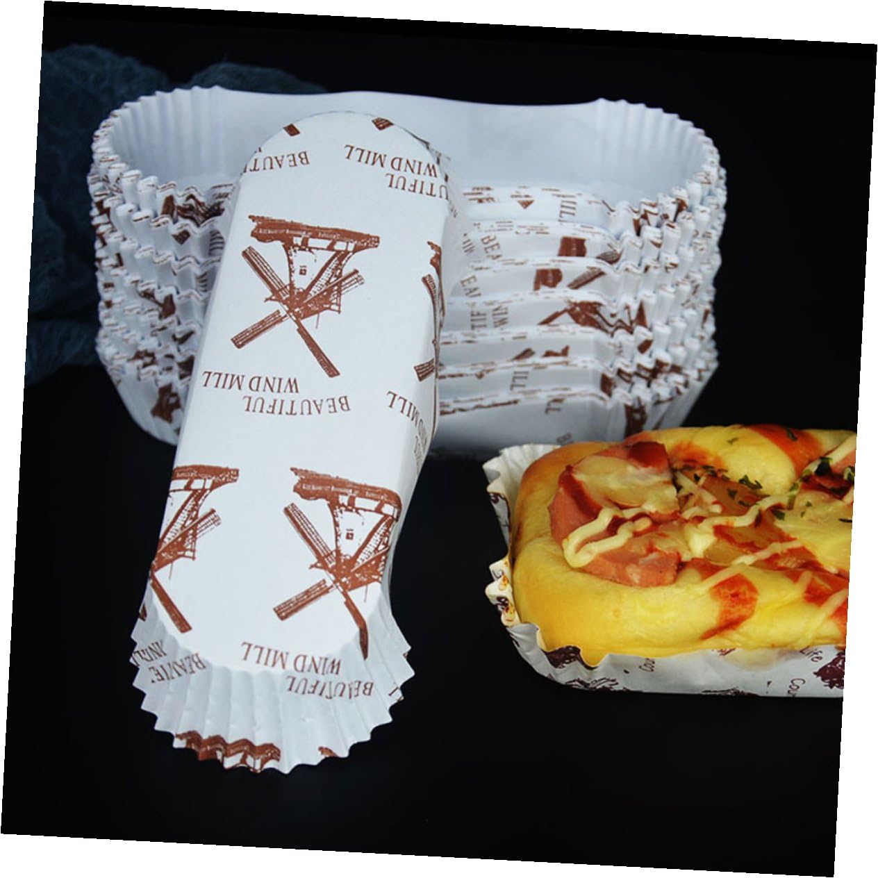 ABOOFAN 600piezas Taza de Pastel Forma de Barco de Moldes Prueba de Aceite para Envolver Pasteles y Cupcakes Perfectos para Fiestas y Celebraciones