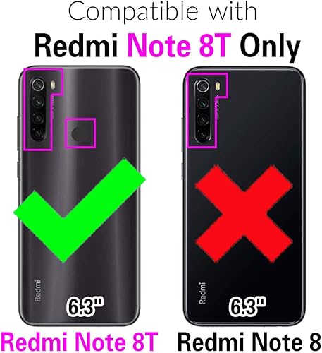 Miniatura 2 de Funda de teléfono para Xiaomi Redmi Note 8T con protector de pantalla de vidrio templado y soporte Soporte rígido resistente híbrido protector