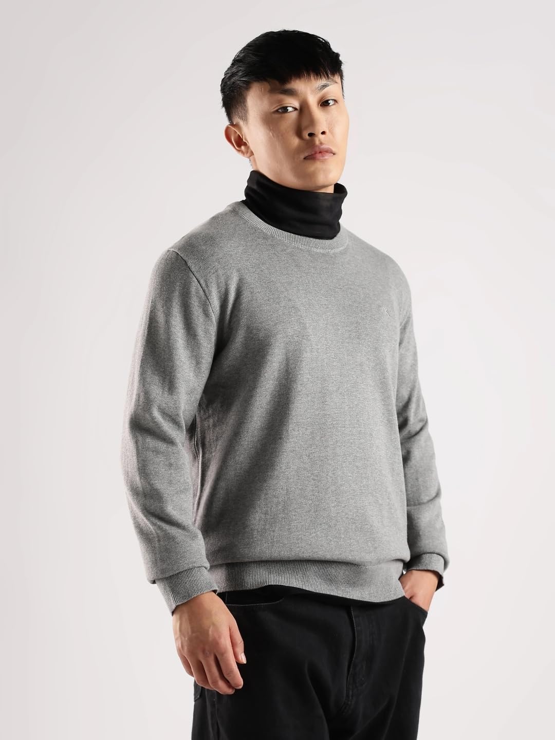 Calvin Klein Men's Knit Campus Crew Neck Cotton CK Golf Sweater