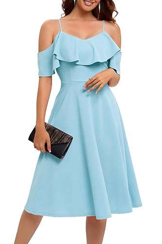 Bbonlinedress Womens Off The Shoulder Cocktail Dress, Formal Wedding Guest