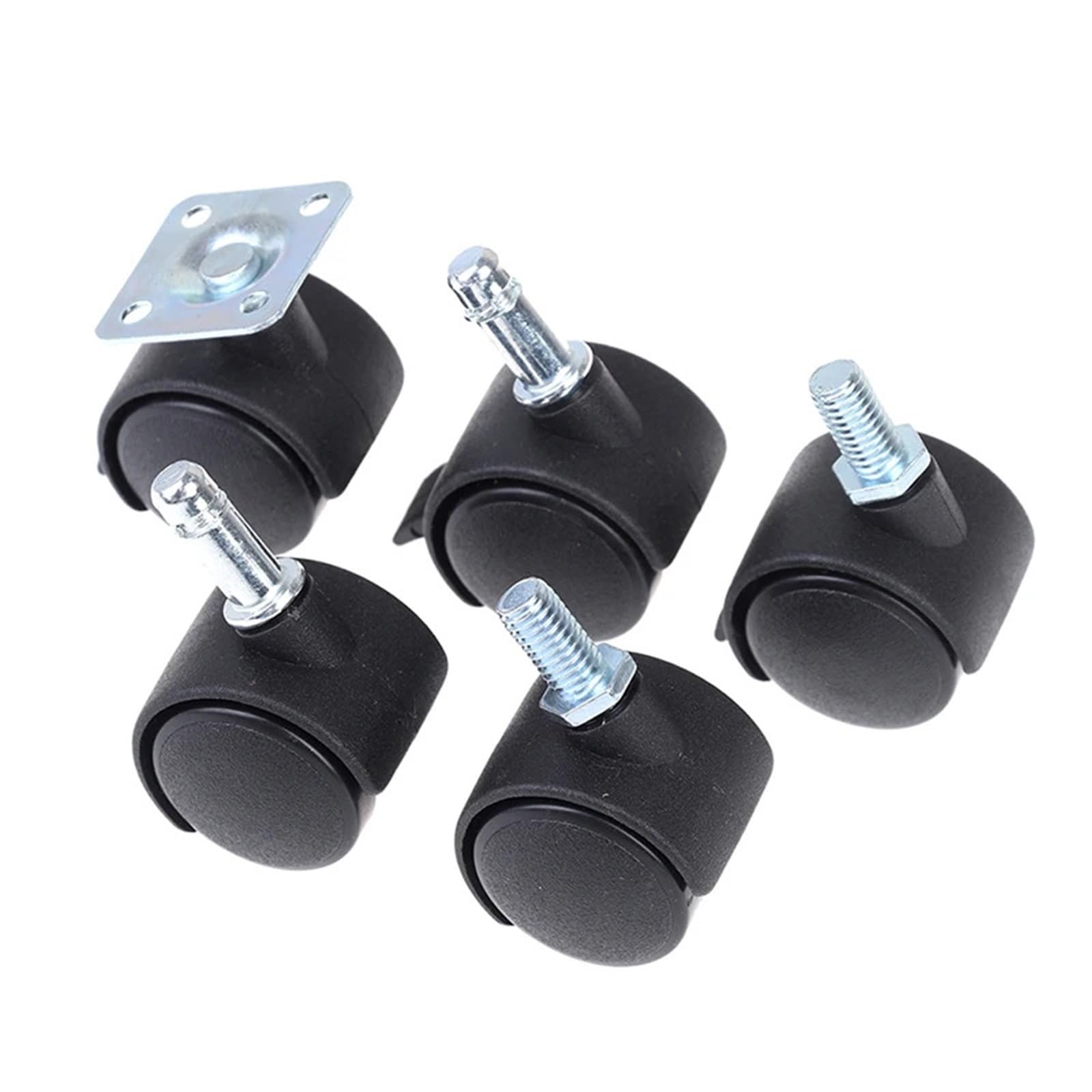 Caster Wheels, 4Pcs 30mm Chair Wheel Furniture Caster Swivel Castor Brake Wheel Replace Hardware Trolley Silent Brake Protection(A3)