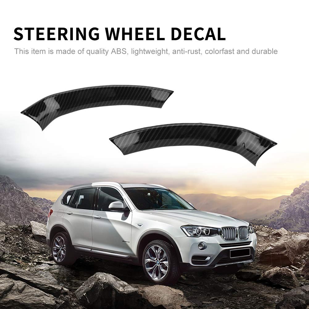 Autoinnendekorationen Für Alfa Für Romeo Für Stelvio (2017 2018) Für Giulia (2016 2017 2018 2018) 2 Stücke Auto Lenkrad Carbon Faser Dekorative Dekor Abdeckung