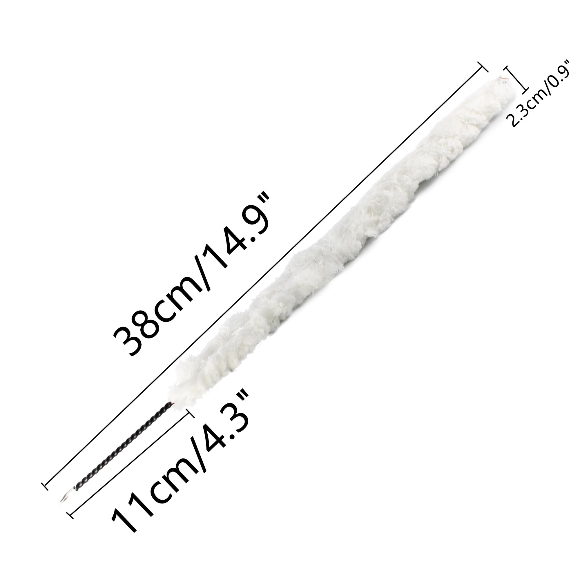 Septe Flute Cleaning Kit, Flute Cleaning Rod,Flute Cotton Cleaning Brush for Flute Repair and Cleaning (White)
