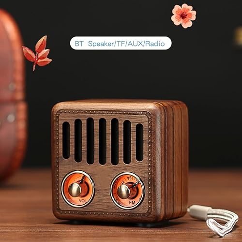 Vista 2 de XXXDXDP Retro Classic Portable FM Radio Speaker Support TF Card Player Radios