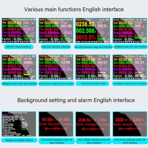 WiFi Smart Plug with Energy Monitoring Electricity Usage Monitor with LCD Display Smart Metering Socket for Home Appliances AC85‑265V US Plug 16A Maximum Current 3680W - Image 6