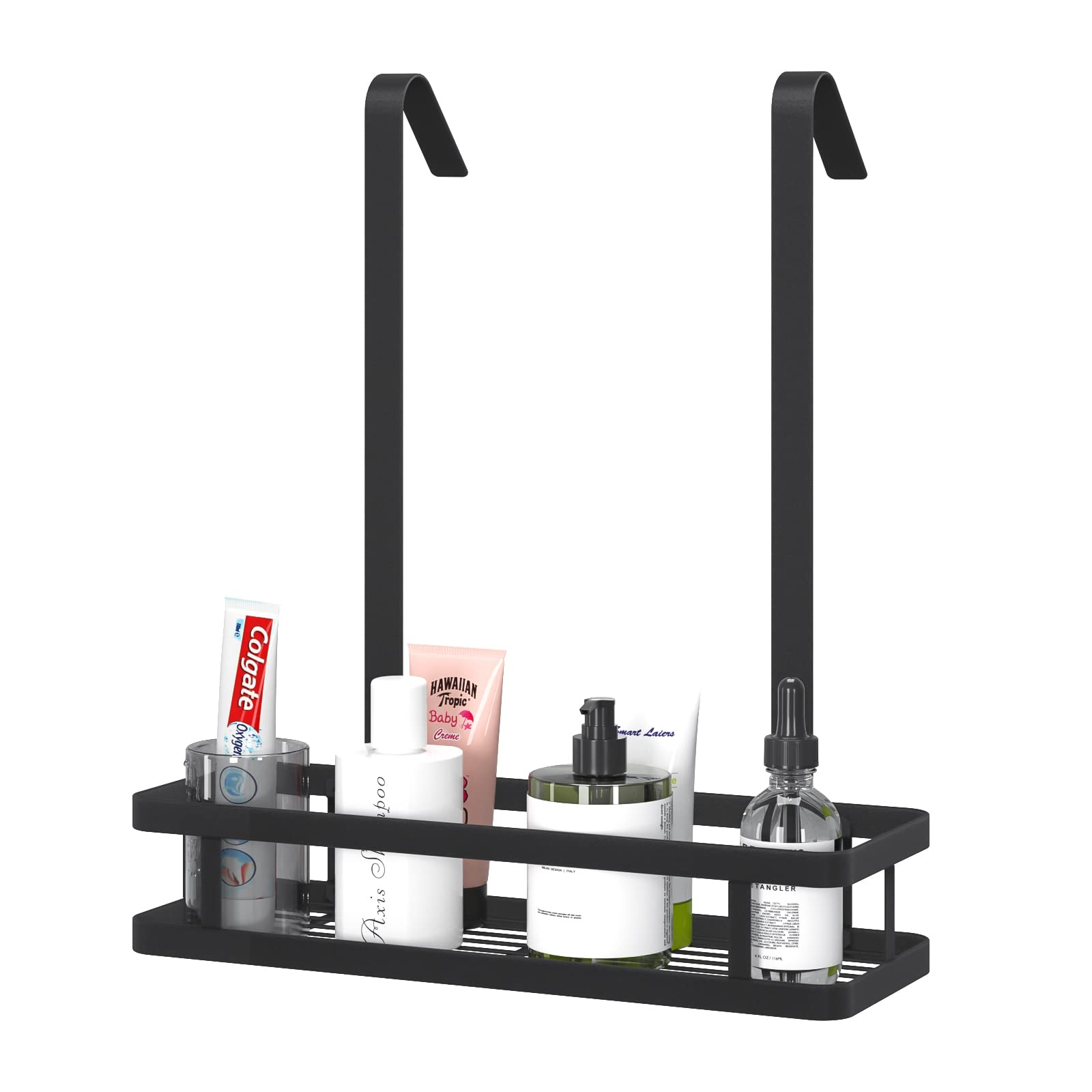 Bestdon Duschregal Hängeregal Schwarz ohne Bohren Duschregal Duschregal Hängeregal Edelstahl Duschregal zum Aufhängen an der Duschwand für Badezimmer 34,5 x 12 x 40 cm