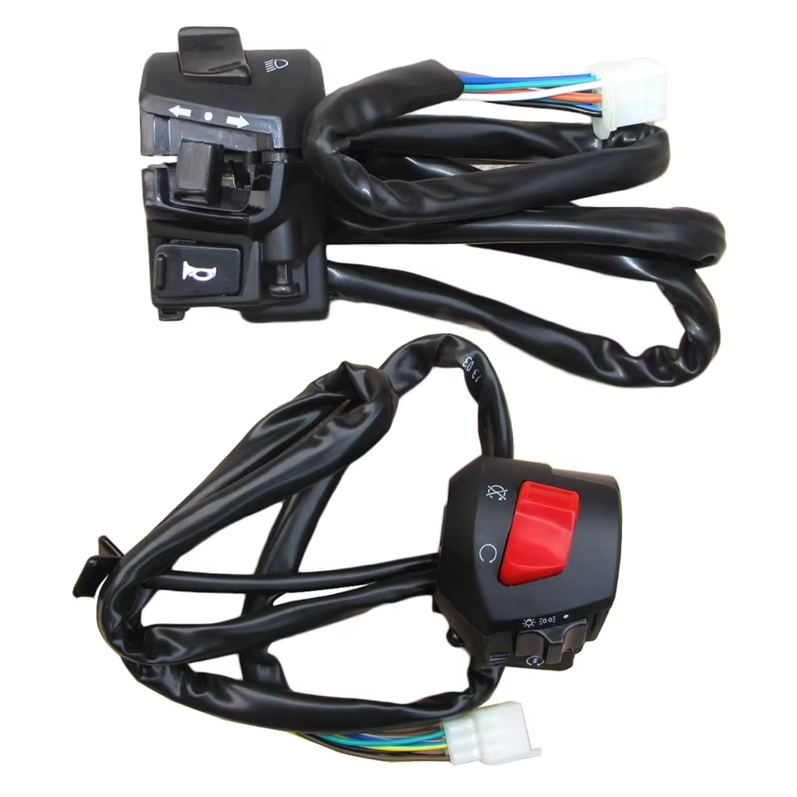 Interruptor Para Moto Manillar Eléctrico Para Suzuki Para QingQi Para QM200GY Para GXT200 Botón De Bocina Arranque De Luz De Señal De Giro Eléctrica | 1 pair