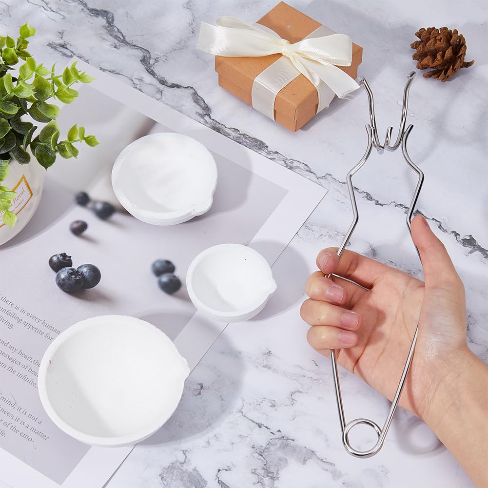 Set Crogioli Per Fusione Metalli - 3 Crogioli Quarzo E Pinza, Per Oro, Argento, Rame - Foto 10