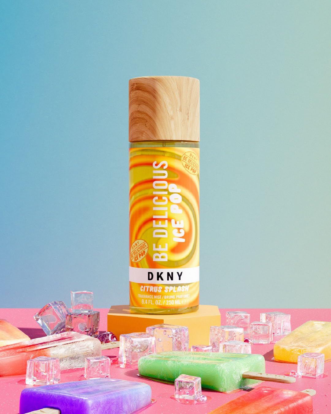 DKNY Be Delicious Ice Pop Citrus Splash Coffret parfum femme – Eau de Parfum 50 ml + Brume parfumée 250 ml, parfum floral-fruité, frais et vivifiant