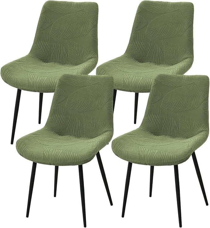 Housse de chaise scandinave extensible et lavable pour chaise sans accoudoirs de cuisine