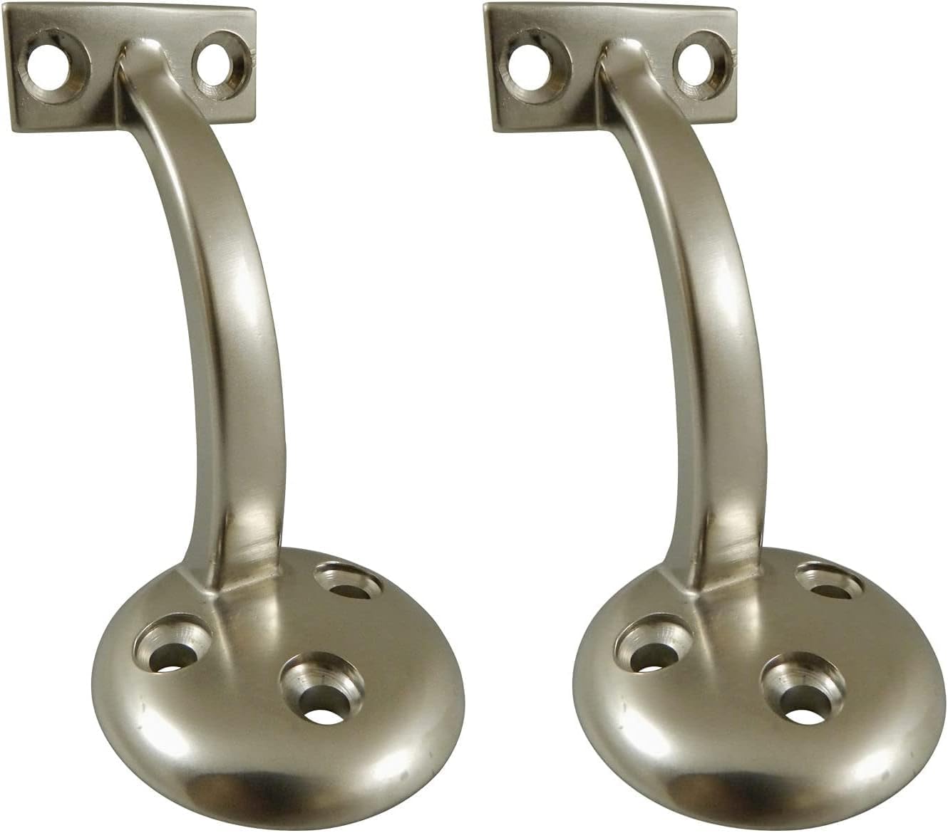 Richelieu Hardware 22820ORBV Handrail Bracket 3 1/8-in (79 mm) 3 Holes, Oil-Rubbed Bronze (Pack of 2)