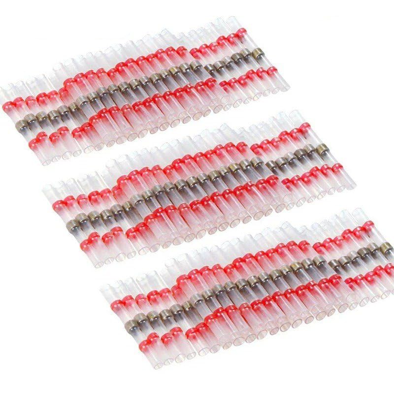 200 Pcs of Solder Seal Sleeve Heat Shrink Wire Connectors Terminals Mix Color
