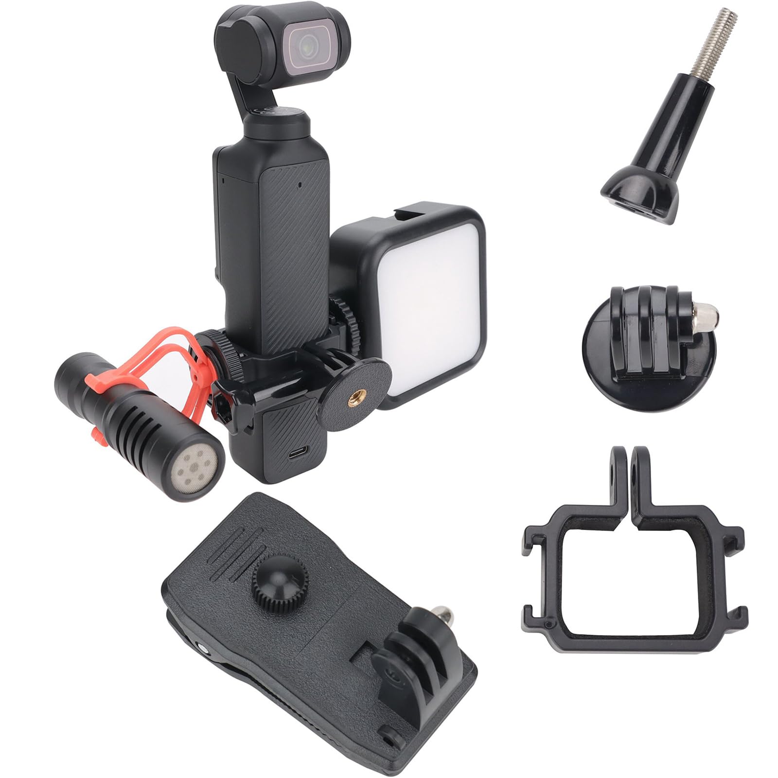 ZJRXM Supporto per cellulare DJI Pocket 2/Osmo Pocket Accessori, pieghevole, in lega di alluminio, per DJI Osmo Pocket/Osmo Pocket 2