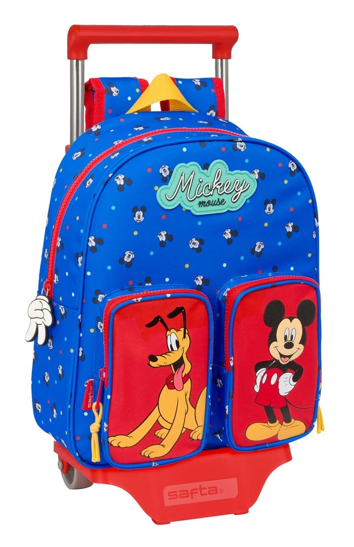 Safta Mickey Mouse Good Day Wheeled Backpack One Size