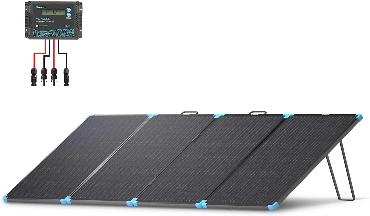 220W Lightweight Portable Solar Suitcase with Waterproof 20A Charger Controller, Solar Charger for Power Station RV Camping Off Grid