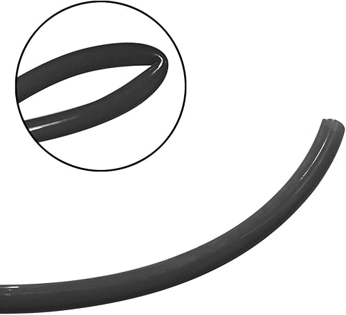 Miniatura 3 de Beduan - Tubo de manguera neumática de 1/2" de diámetro exterior, negro; tubo de línea de compresor de aire de PU para transferencia de fluido
