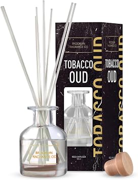 Brooklyn Fragrance Co. Park Slope - Long Lasting Scented Aroma Diffuser Tobacco Oud Air Freshener for Home- Fragrance Diffuser for a Large Room - 100ML
